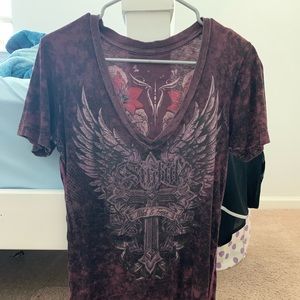 Affliction T-shirt Reversible